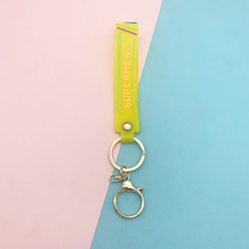 Wholesale Soft Glue Translucent Lanyard Keychains